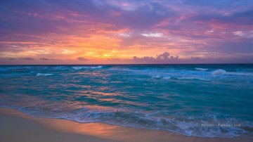 photos photo Tableau Peinture - Mer à Sunset Seascape Peinture de Photos à Art